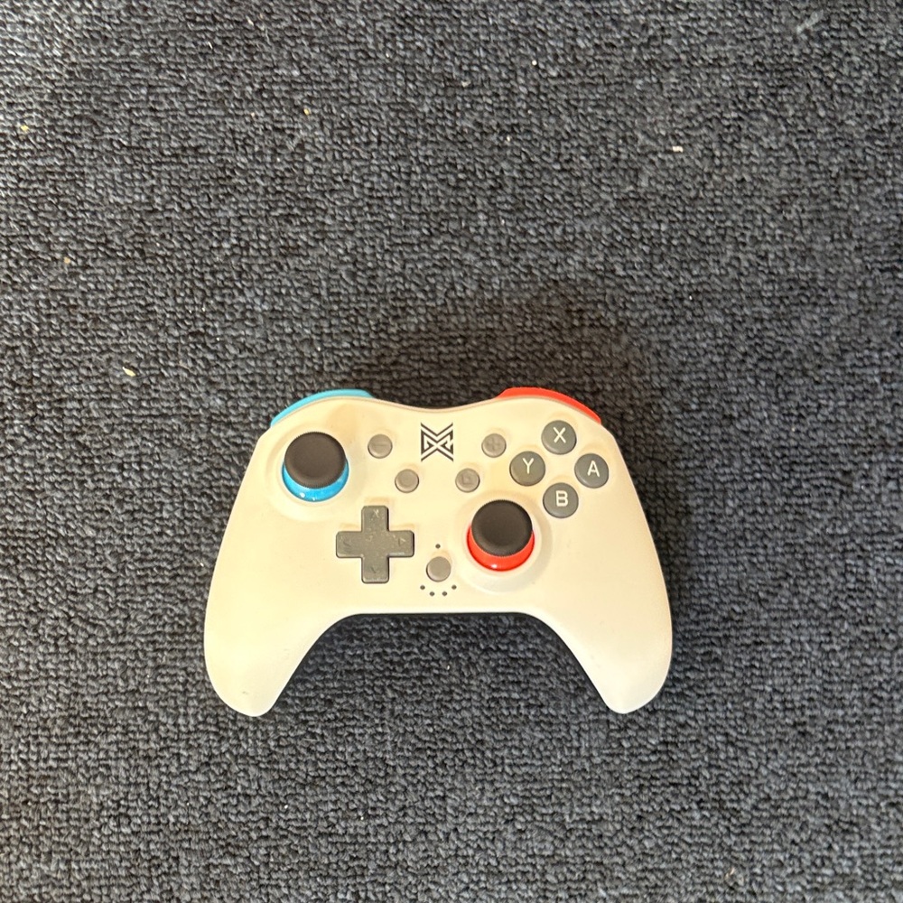 Wireless Game Controller - White with Red and Blue Accents